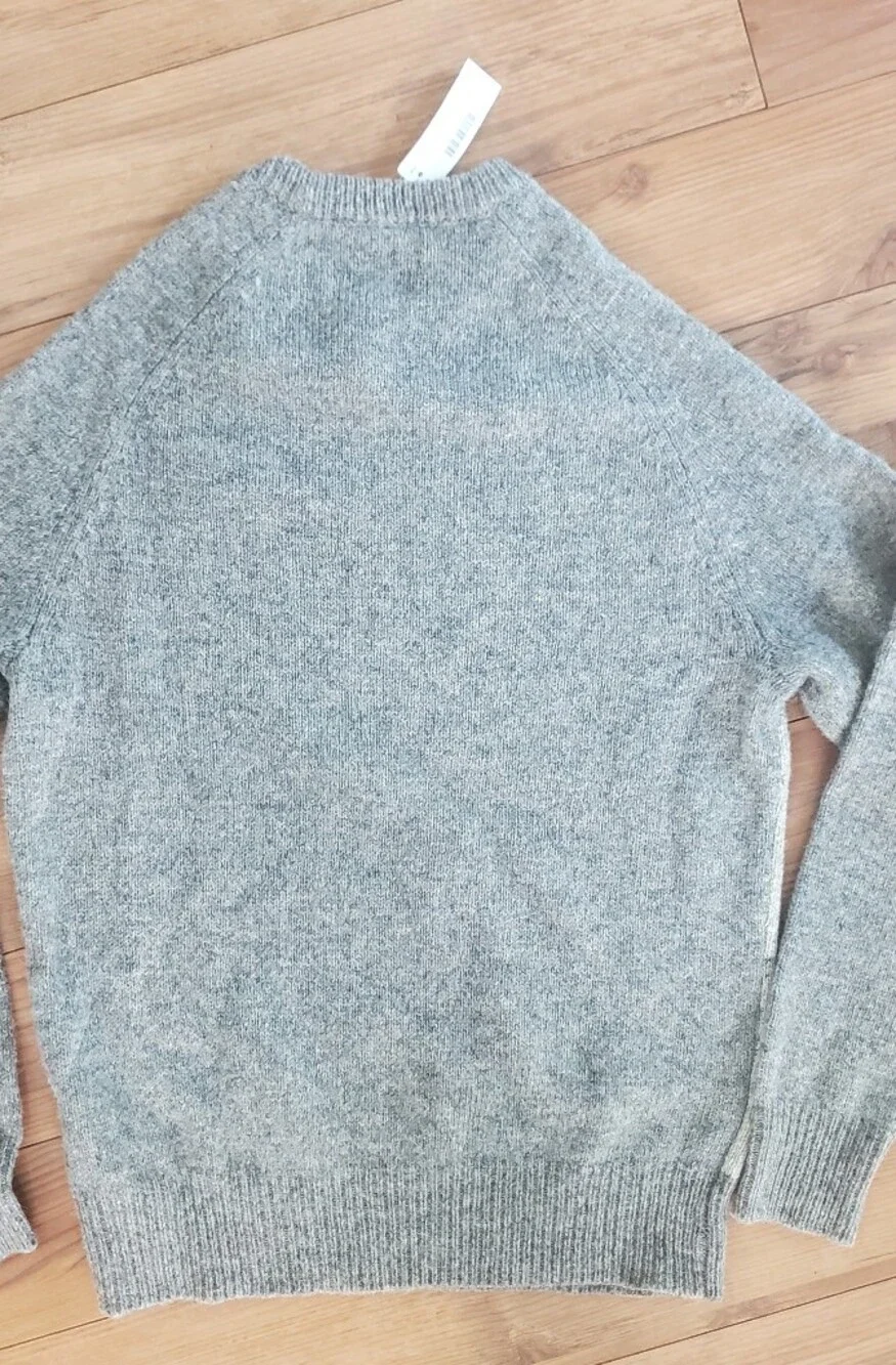 J. Crew Men’s Two-Tone Grey Crewneck Wool Sweater S